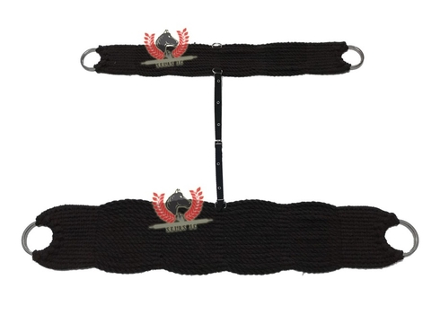 Barrigueira e Cilha de Lã Inox - Preta