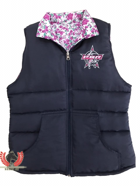 Colete Country Feminino Dupla Face Pbr Floral