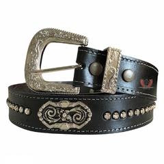 Cinto Country Feminino Aplique e Strass JC04