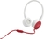 Fone de Ouvido HP H2800 Vermelho - Com Microfone Conector P2 3.5mm Compatível com Android e IOS com Botão de Regulagem de Som Cabo Flat - W1Y21AA
