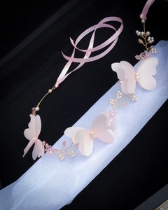 Headband Borboletas de organza
