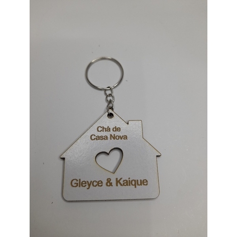 Kit 20 Chaveiros chá de casa nova mdf