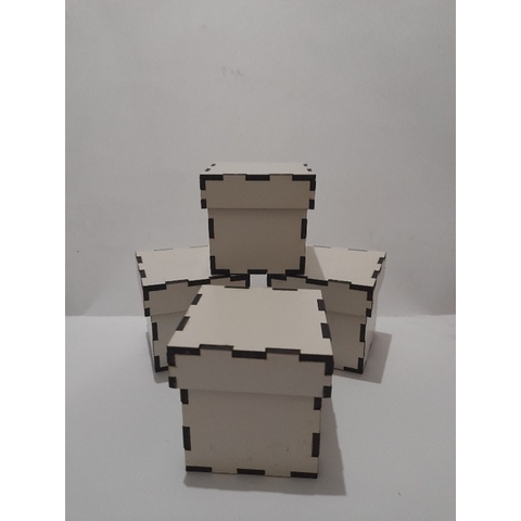 Caixa 06x06x06 mdf branco 10unidades