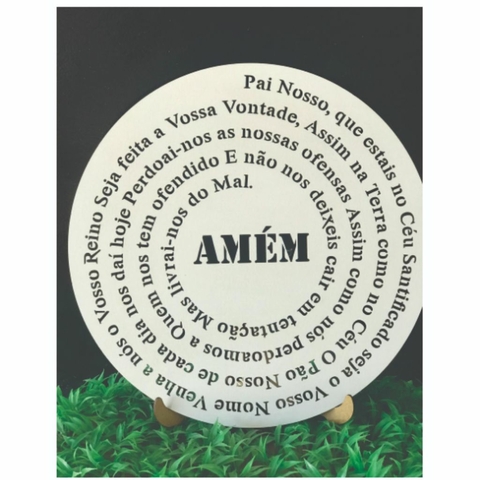 Mandala quadro Oração Pai nosso 40cm vazada escolha sua cor