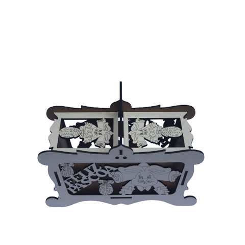 Cesta para ovos de Pascoa em mdf kit com 2und.