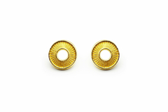 Disco Monolítico Goldplated Earrings