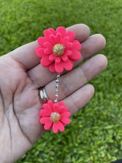 Enfeite flor rosa pink