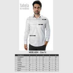 CAMISA SOCIAL MASCULINA MANGA LONGA SLIM FIT XADREZ PRETO/BRANCO na internet