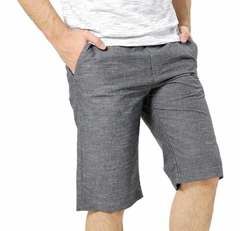 BERMUDA MASCULINA SARJA FLAMÊ PRETA