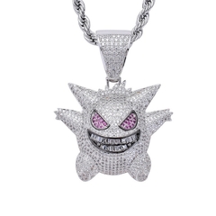 Corrente ice cuban Pokemon Gengar cravejada Diamond - comprar online