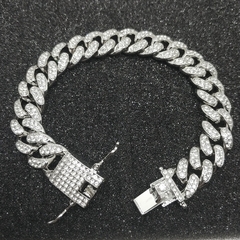 Pulseira ice cuban cravejada - comprar online