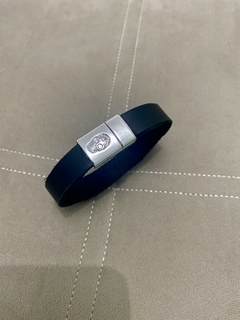 Pulseira de Couro Pena Prata - loja online