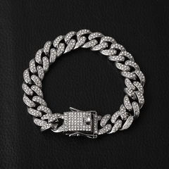 Pulseira ice cuban cravejada