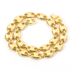 Corrente ice cuban justin bieber Gold cravejada - loja online