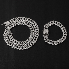 Kit ice Miami - Corrente ice cuban + Pulseira ice cravejada