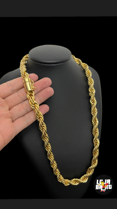 Cordão baiano 13 milímetros banhado a ouro 18k