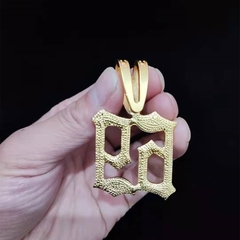 Corrente 6ix9ine ice cuban gold cravejada - Loja do Bart Pulseiras