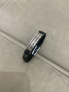 Pulseira de Couro Frase Motivacional - Loja do Bart Pulseiras