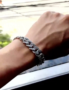 Pulseira ice cuban cravejada - Loja do Bart Pulseiras