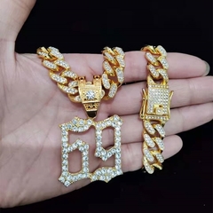 Corrente 6ix9ine ice cuban gold cravejada - comprar online