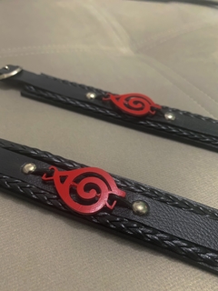 Pulseira de Couro Naruto Konoha - Loja do Bart Pulseiras