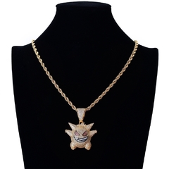 Corrente ice cuban cravejada pokemon gengar Gold