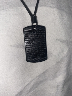 Cordão Casual com Pingente Versículo da bíblia - Loja do Bart Pulseiras