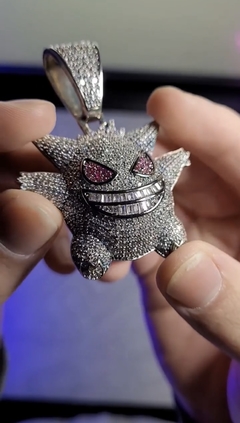 Corrente ice cuban Pokemon Gengar cravejada Diamond na internet