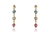 Brinco de coração folheado a ouro 18K com pedras coloridas - comprar online