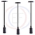 Kit com 3 lustre Pendente Simples Preto/cabo pp 1 metro. - comprar online