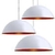 LUSTRE PENDENTE MEIA LUA 30cm BRANCO