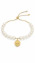 Pulseira em Pérola Espirito Santo Banhada a Ouro 18K