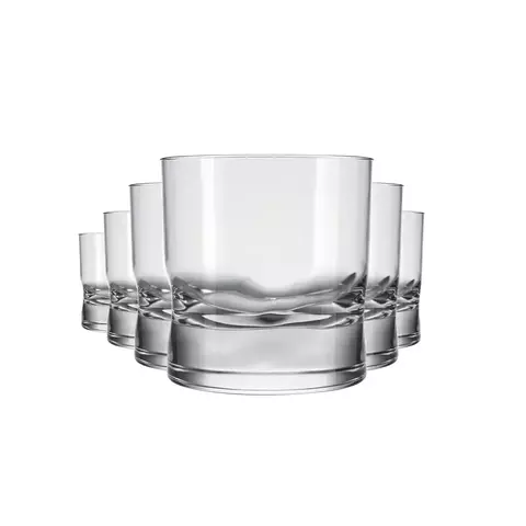 Jogo de Copos Para Whisky Rocks Amassadinho Nadir 250ml com 6 peças