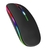 Mouse Sem Fio Recarregável Wireless Led Rgb Ergonômico Cor Preto