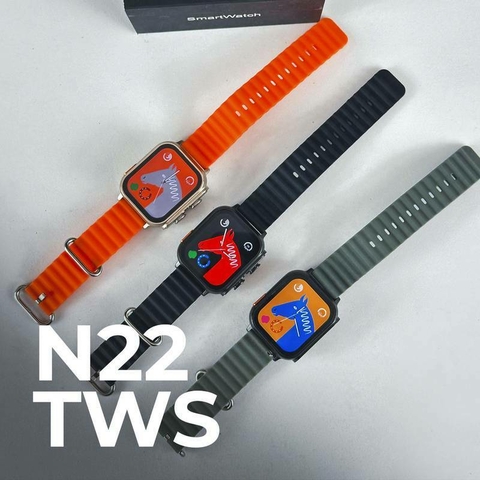 Smartwatch N22 2 em 1 com Fone TWS Integrado, Tela HD 1.96” e Monitor de Saúde - comprar online