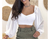Cropped Juliette Manga Longa Bufante Tule Blusinha Princesa