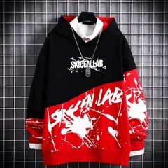 Moletom com capuz masculino outono Techwear Hip Hop na internet