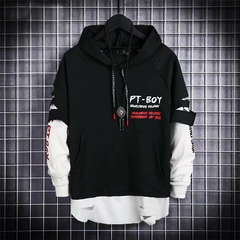 Moletom com capuz masculino outono Techwear Hip Hop