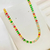 Choker com zircônias coloridas em navete