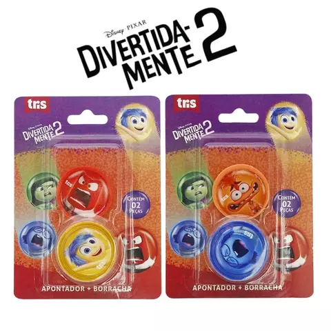 Apontador + Borracha Divertidamente Tris