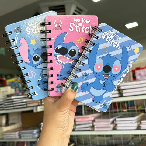 Mini Caderno com Divisórias Stitch