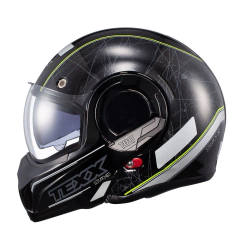 Capacete Unissex Texx Stratos 180 Scratched Preto+Verde - 60