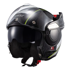 Capacete Unissex Texx Stratos 180 Scratched Preto+Verde - 60 - comprar online