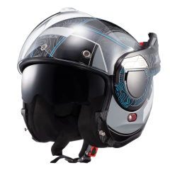 Capacete TEXX Stratos 180 Topographic Preto E Azul - 62 - loja online