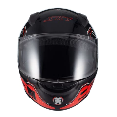 Capacete SKY Two Sorah Preto Brilho Transf Vermelho - 60 - comprar online