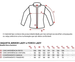 Imagem do Jaqueta Premium TEXX Armor Lady Feminino Preto com Cinza e Laranja - M