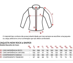 Imagem do Jaqueta TEXX Sniper V2 Masculino Couro Preto Vermelho - G