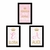 Kit com 3 Plaquinhas Decorativas - Tema Coroa