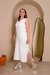 Vestido Longo Regata Com Alça Larga E Fendas Laterais