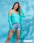Cardigan Com Pontas e Regata Decote Redondo